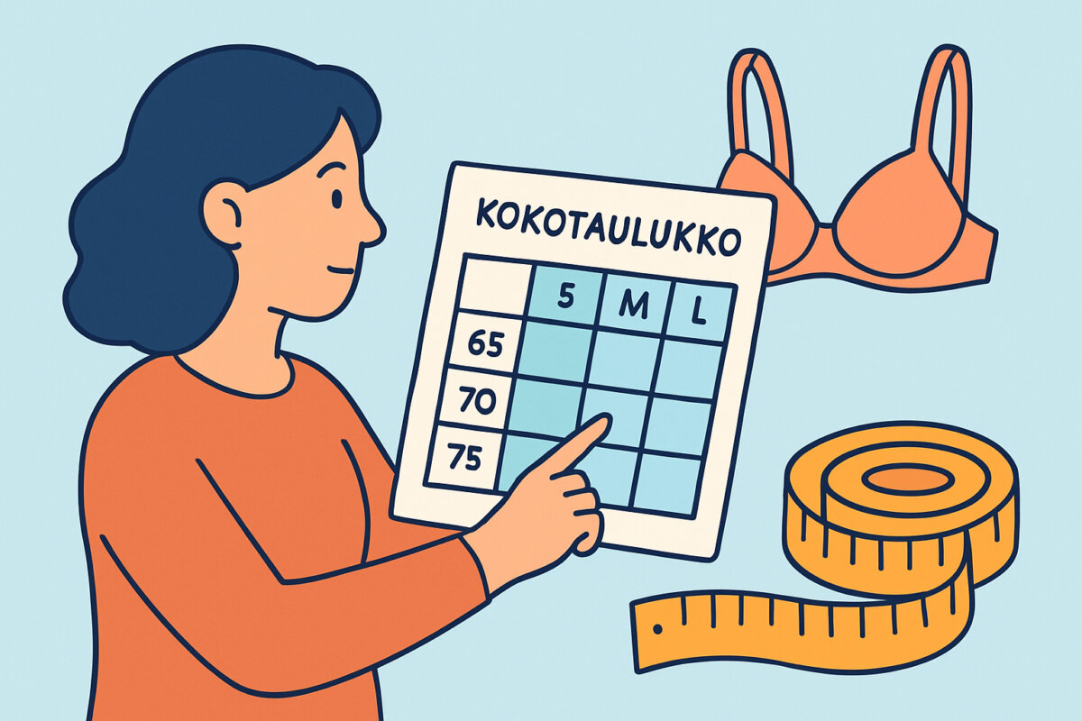 Alusvaatteiden koko-opas – näin tulkitset kokotaulukkoa