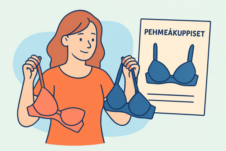 Pehmeäkuppiset ja topatut rintaliivit – erot
