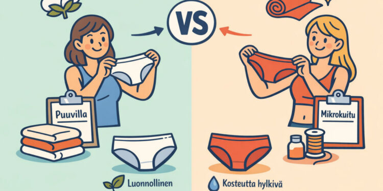 Puuvilla vai mikrokuitu – mikä materiaali sopii alusvaatteisiin parhaiten