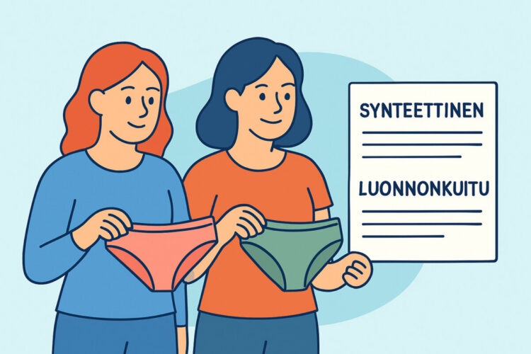 Synteettisten ja luonnonkuitujen erot alusvaatteissa